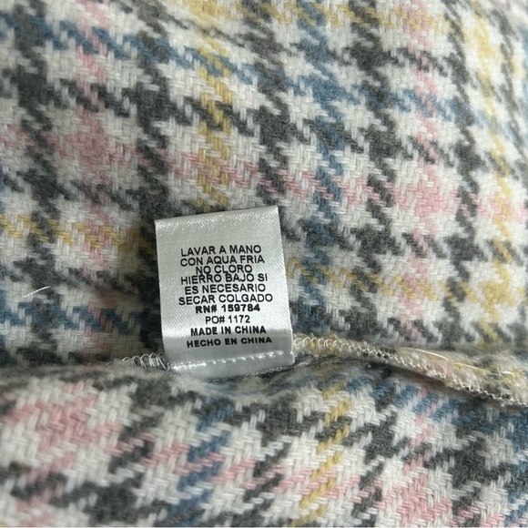 Aura Jacket Plaid Tweed Collared White Gray Pink Button Women’s Small - Picture 8 of 8